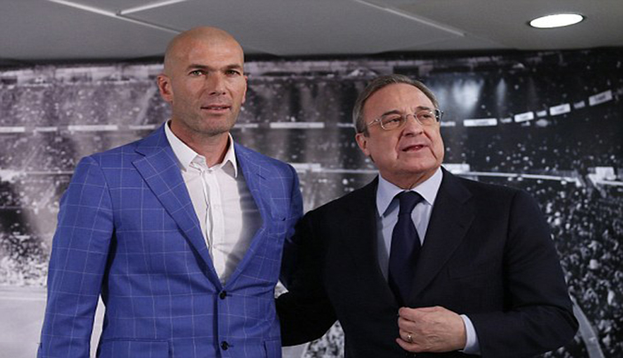 بيريز رئيس ريـال مدريد وزيدان