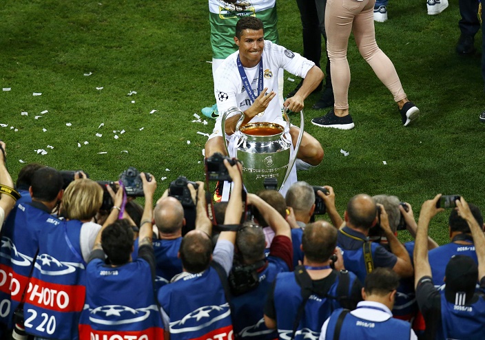 البرتغالي كريستيانو رونالدو، مهاجم ريال مدريد الإسباني