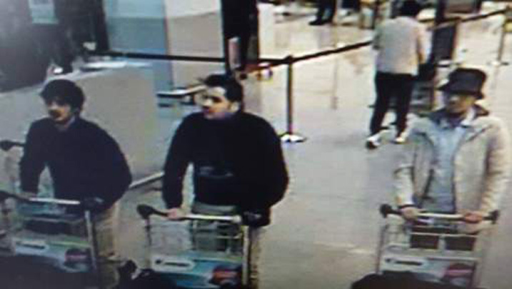 ثلاثة أشخاص مشتبه بضلوعهم في تفجيرات بروكسل