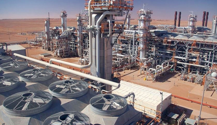 حقل تيقنتورين لإنتاج الغاز في صحراء الجزائر