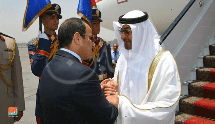 الشيخ محمد بن زايد آل نهيان، ولي عهد أبوظبي و الرئيس المصري عبدالفتاح السيسي
