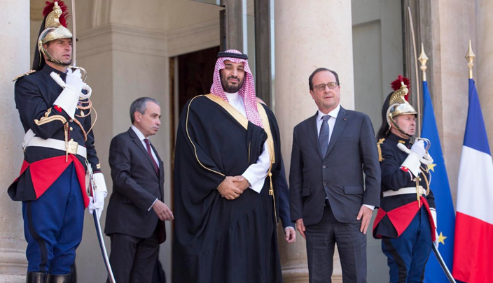 ولي ولي العهد السعودي والرئيس الفرنسي