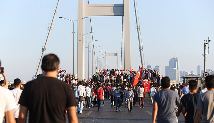 جانب من محاولة الانقلاب في تركيا