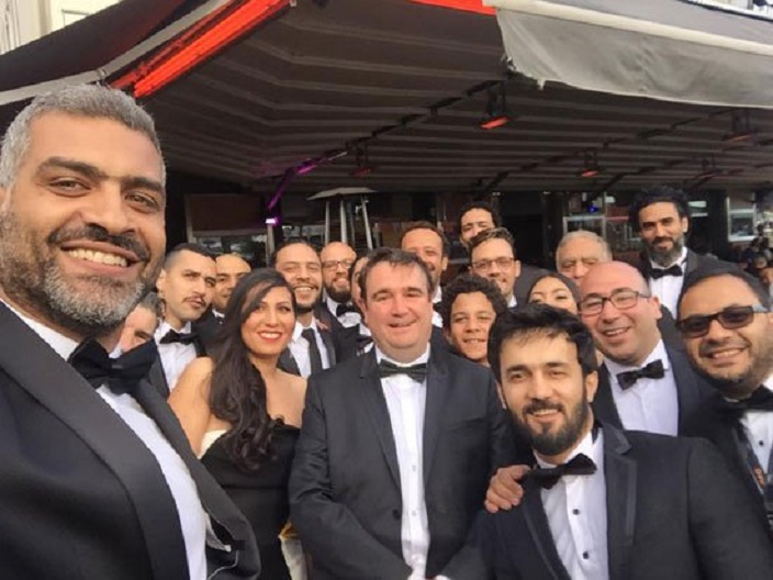 جانب من الوفد المشارك في مهرجان كان السينمائي