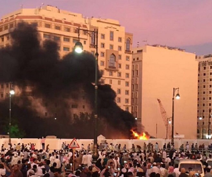 صورة من الإنترنت لتفجير المدينة المنورة