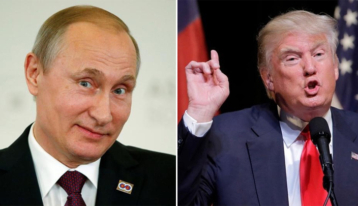 الرئيس الروسي فلاديمير بوتين ودونالد ترامب المرشح للرئاسة الأمريكية