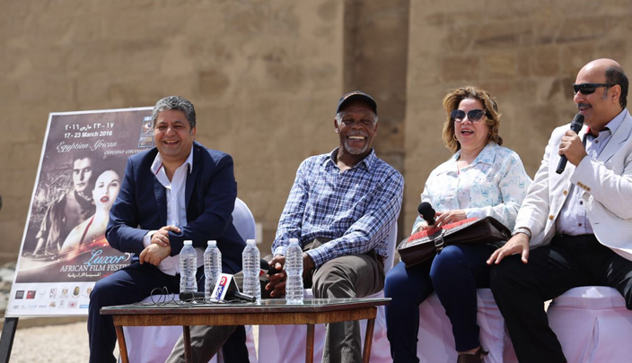 المؤتمر الصحفي للفنان داني جلوفر في الأقصر