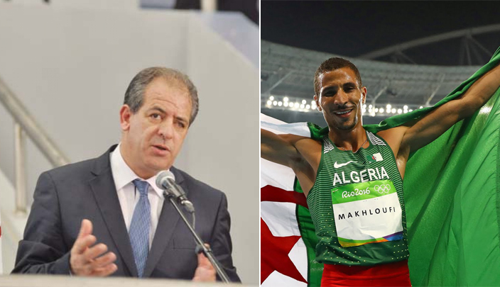 وزير الرياضة الهادي ولد علي وتوفيق مخلوفي