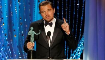 ليوناردو دي كابريو في حفل تسليم الجائزة