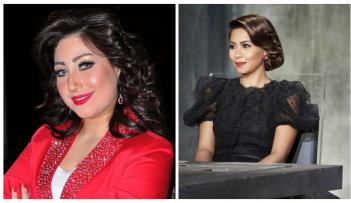 الفنانة شيرين عبد الوهاب و المغنية الشعبية بوسي