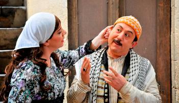 لقطة من مسلسل باب الحارة السوري