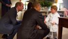 بالصور.. أوباما في ضيافة أصغر وريث للعرش البريطاني