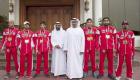 محمد بن زايد يستقبل أبطال الإمارات في الجوجيتسو