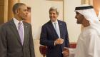بالصور.. محمد بن زايد يلتقي الرئيس الأمريكي في الرياض