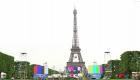 بالفيديو: شاشة عملاقة قرب برج إيفل لبث مباريات اليورو