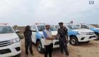 مؤسسة خليفة بن زايد تدعم شرطة سقطرى باليمن بسبعة سيارات 