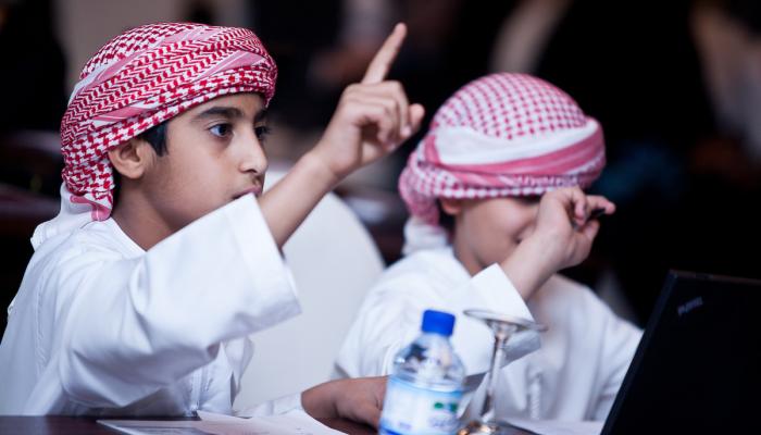 طلاب إحدى المدارس في الإمارات