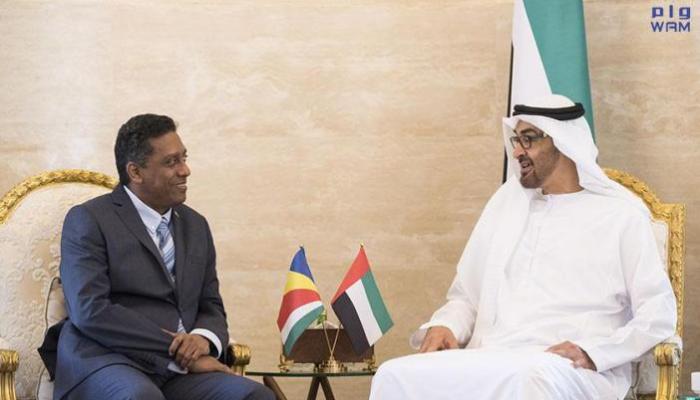 الشيخ محمد بن زايد يستقبل رئيس سيشل