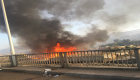بالصور.. حريق هائل بمنطقة تجارية جنوب القاهرة