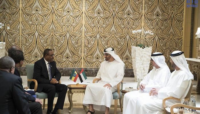 الشيخ محمد بن زايد يلتقي رئيس وزراء أثيوبيا