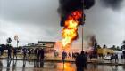 بالصور.. مصرع 4 تلاميذ انفجرت بحافلتهم شاحنة وقود في ليبيا