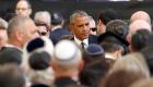 جنازة بيريز صور وفيديو.. أوباما بالقلنسوة اليهودية وعباس يصافح نتنياهو 