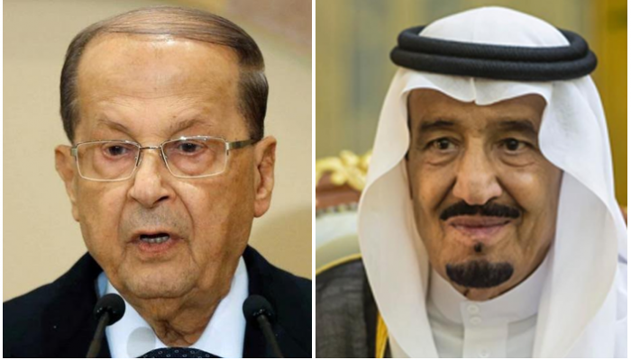 الملك سلمان وميشال عون
