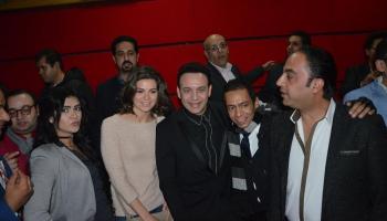 النجم مصطفى قمر خلال العرض الخاص