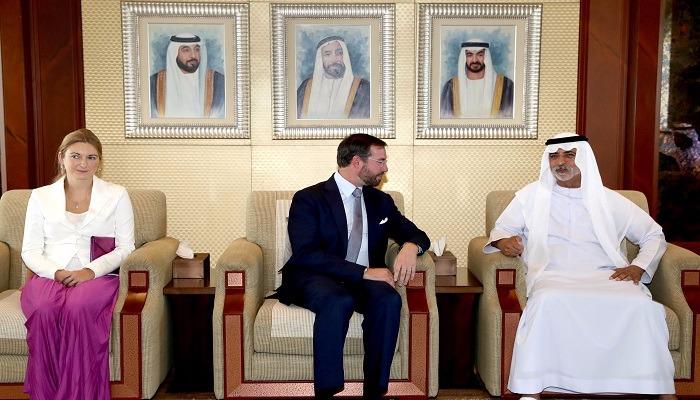 الشيخ نهيان بن مبارك آل نهيان يستقبل الأمير غيوم جان جوزيف