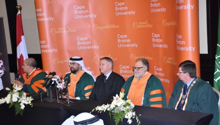 جانب من حفل منح الجسمي والفخراني الدكتوراه الفخرية