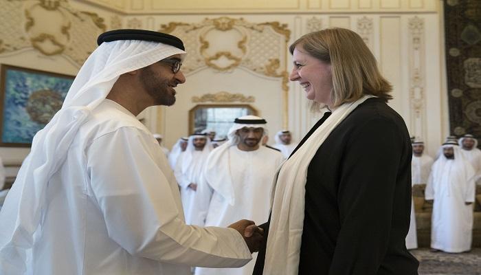 محمد بن زايد يستقبل وزيرة الاقتصاد والسياحة بإقليم ستيريا