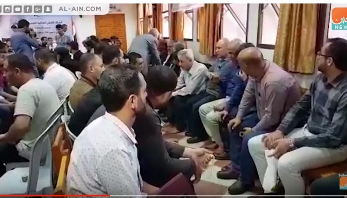 جانب من سرادق العزاء في غزة في شهداء الجيش المصري