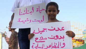 جانب من حملة لا لحمل السلاح بعدن