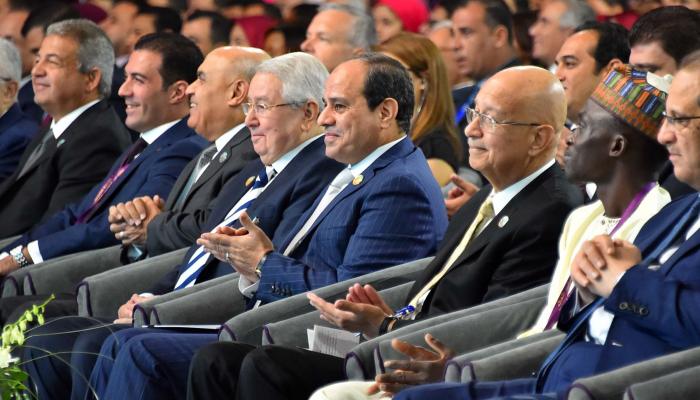 الرئيس المصري عبدالفتاح السيسي خلال جلسات منتدى شباب العالم