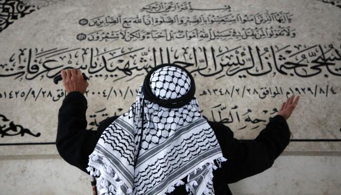 مقر دفن الرئيس الفلسطيني الراحل (أ.ف.ب)