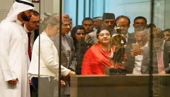 رئيسة جمهورية نيبال والوفد المرافق خلال الزيارة