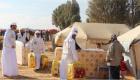 الهلال الأحمر الإماراتي يوزع مستلزمات الشتاء في مخيم الحلابات