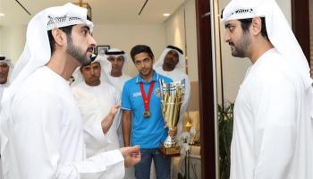 حمدان بن محمد وأحمد بن محمد خلال الاستقبال