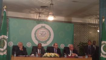 المؤتمر الصحفي المشترك لمجلس جامعة الدول العربية