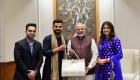 رئيس وزراء الهند يستقبل العروسين أنوشكا شارما وفيرات كولي