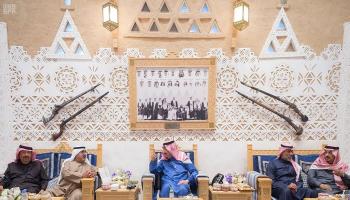  خادم الحرمين الشريفين يستقبل الشيخ ناصر صباح الأحمد الصباح