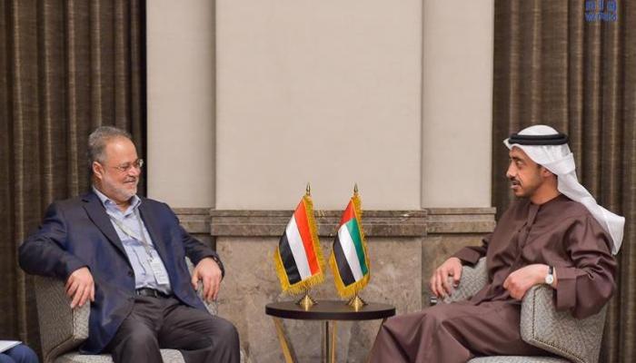 الشيخ عبد الله بن زايد ووزير خارجية اليمن