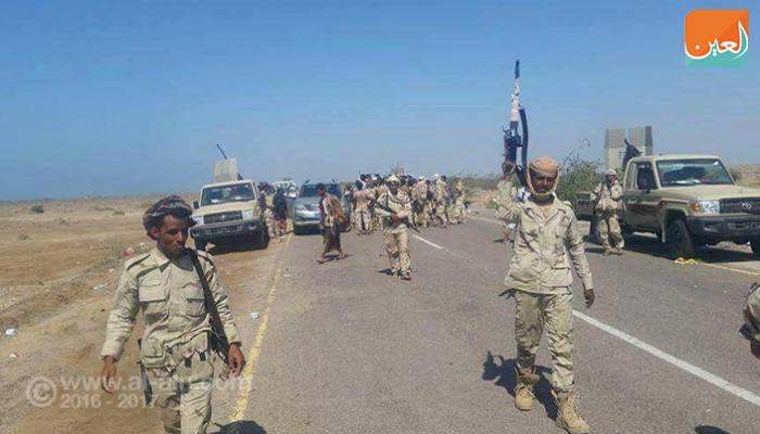 عناصر الجيش الوطني اليمني في المخا