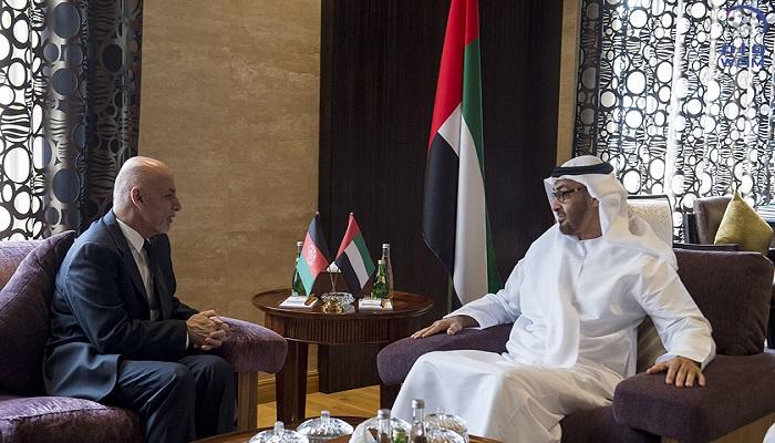 الشيخ محمد بن زايد برفقة الرئيس الأفغاني