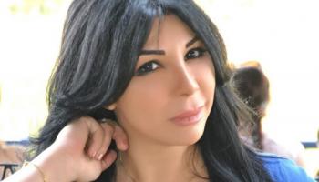 الممثلة المصرية غادة إبراهيم أثناء جلسة المحكمة