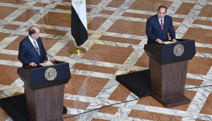 الرئيسان المصري واللبناني