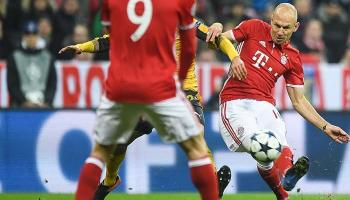 روبين يسجل الهدف الأول في شباك أرسنال