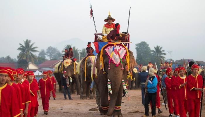 مسيرة الأفيال في لاوس