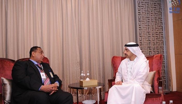 عبد الله بن زايد يستقبل وزير خارجية السودان