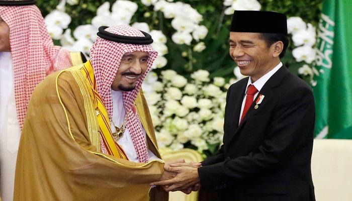 الرئيس جوكو ويدودو يرحب بالملك سلمان بن عبد العزيز